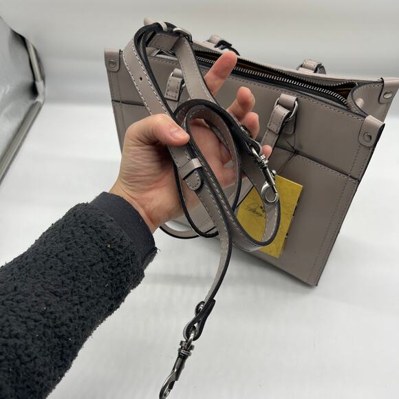 Patricia Nash Leather Ava Medium Tote with	Crossbody Strap Stone Woven - Picture 14 of 16